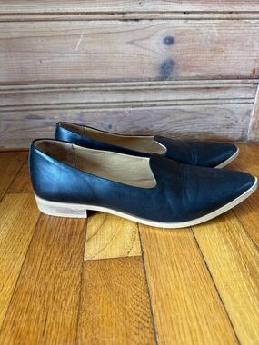 Frank & Oak black leather loafers